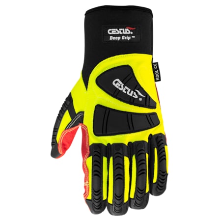 Cestus ANSI Cut A2 Impact Gloves, Skid-X Rough Out Coarse Palm, L 3056-L